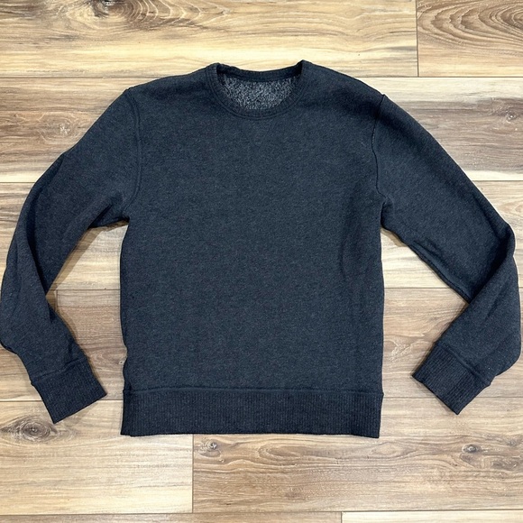 Rails Men’s Heston Melange Reversible Pullover Crewneck Sweater Grey Sz S - Picture 4 of 11